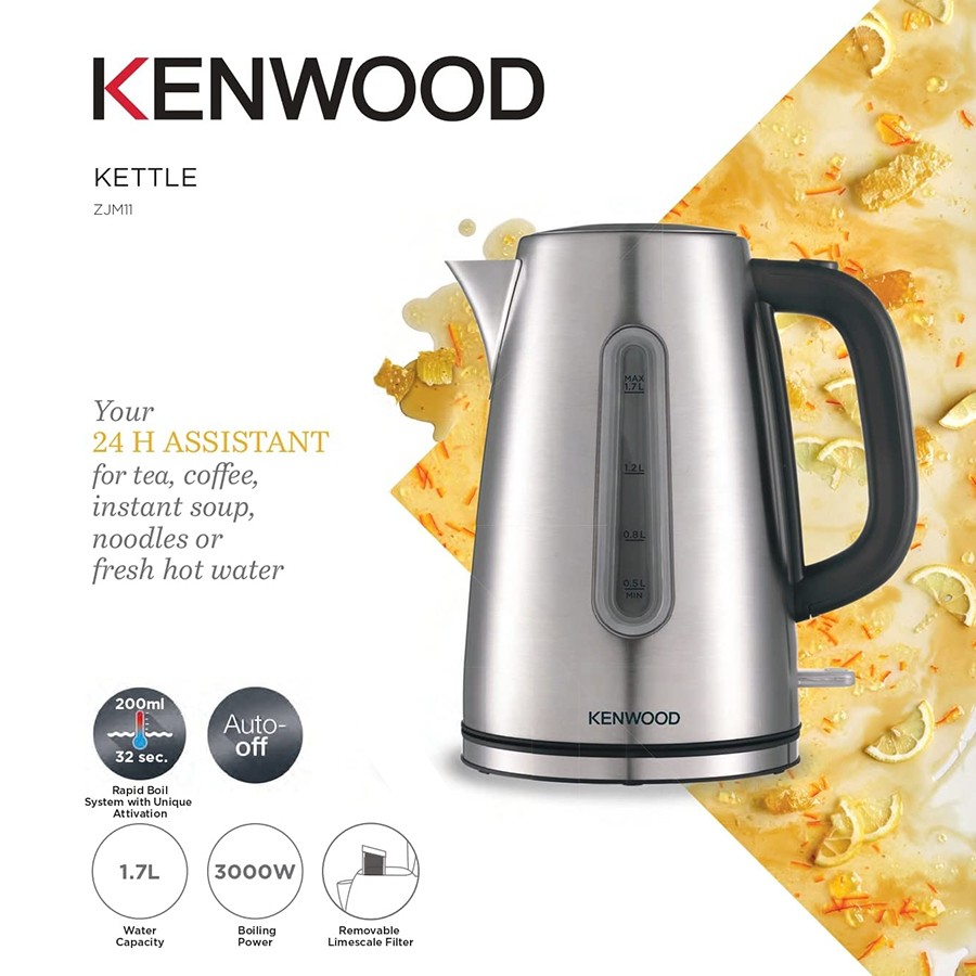 Kenwood Stainless Steel Kettle 1.7L, ZJM11.000SS TV Sales & Home