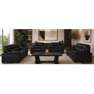 Stephanie 6 Seater Leather Uppers Lounge Suite