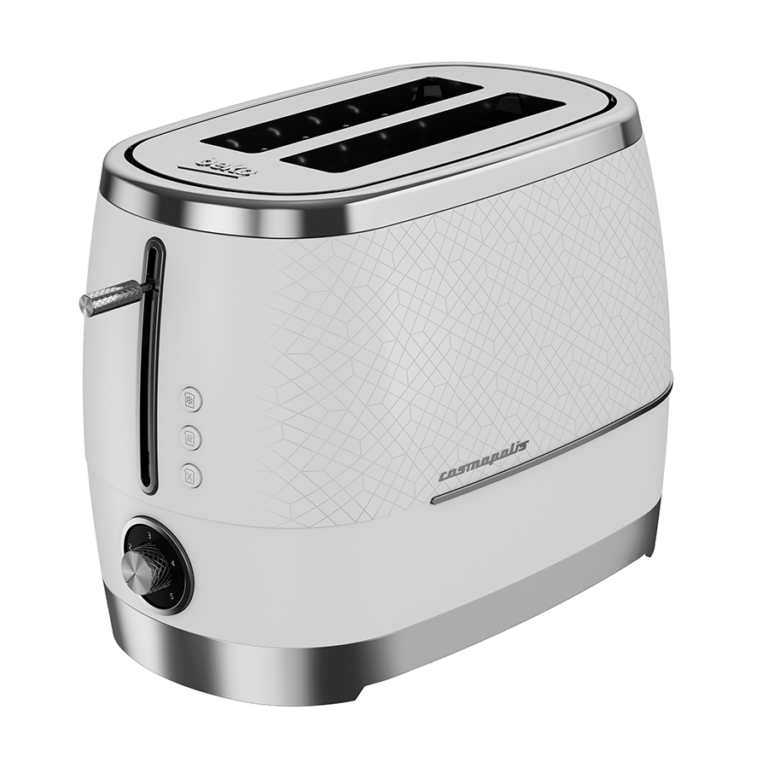 TOASTER BEKO TAM8202CR 2SLICE RETRO WHITE CHROME