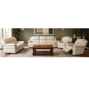 Casablanca 4 Piece Corrected Grain Leather Black
