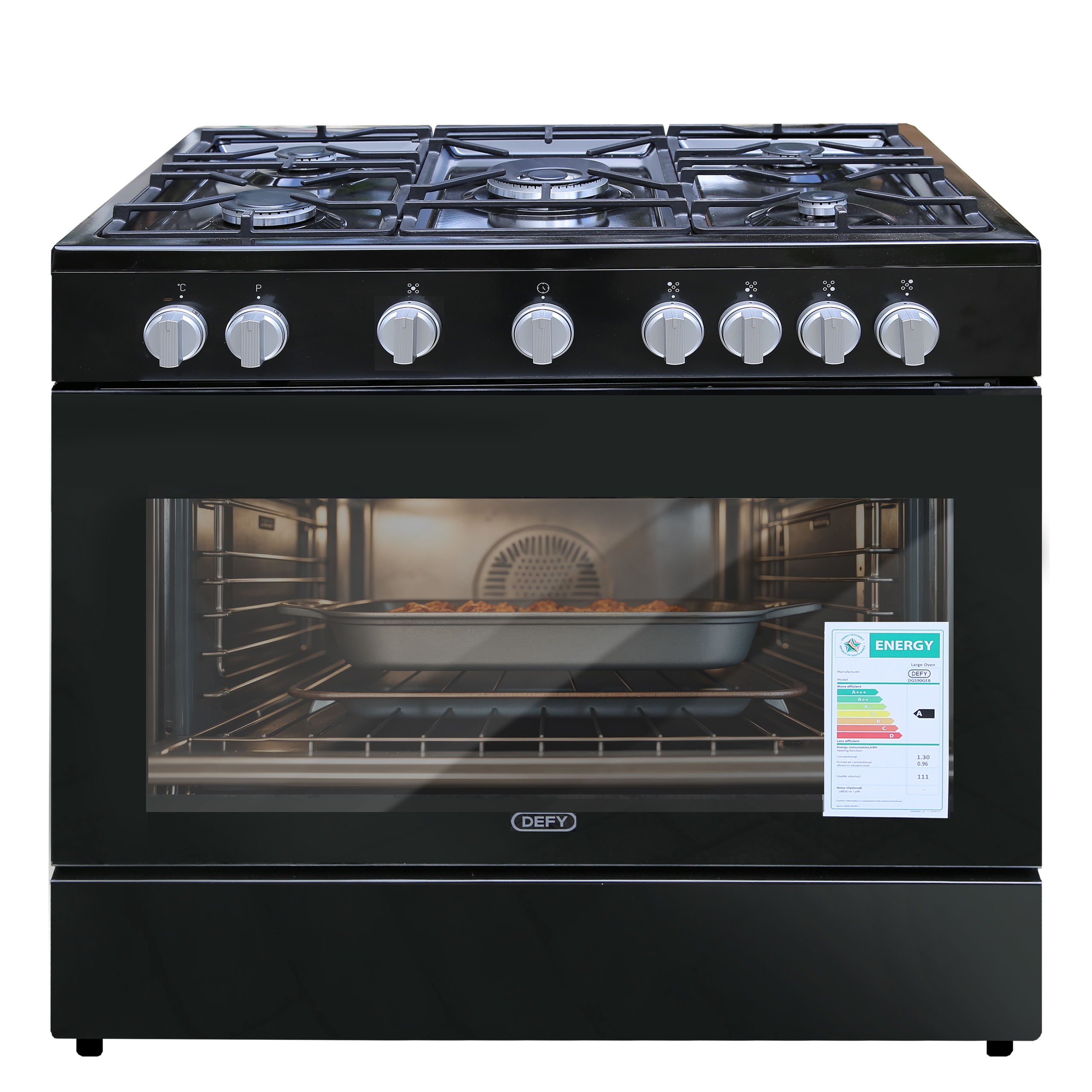 Defy 90cm 5 Burner 1Wok Gas Oven DGS90GB