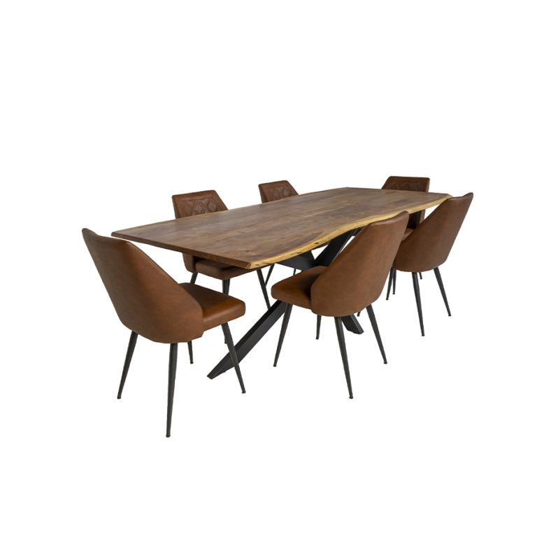 07 RUSTIKA 7PCE 220CM LIVE EDGE ACACIA METAL SPIDER LEGS5