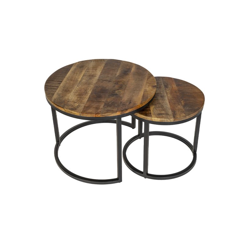 24 CALVIN 58or45 SET OF 2 WOODEN-IRON ROUND3